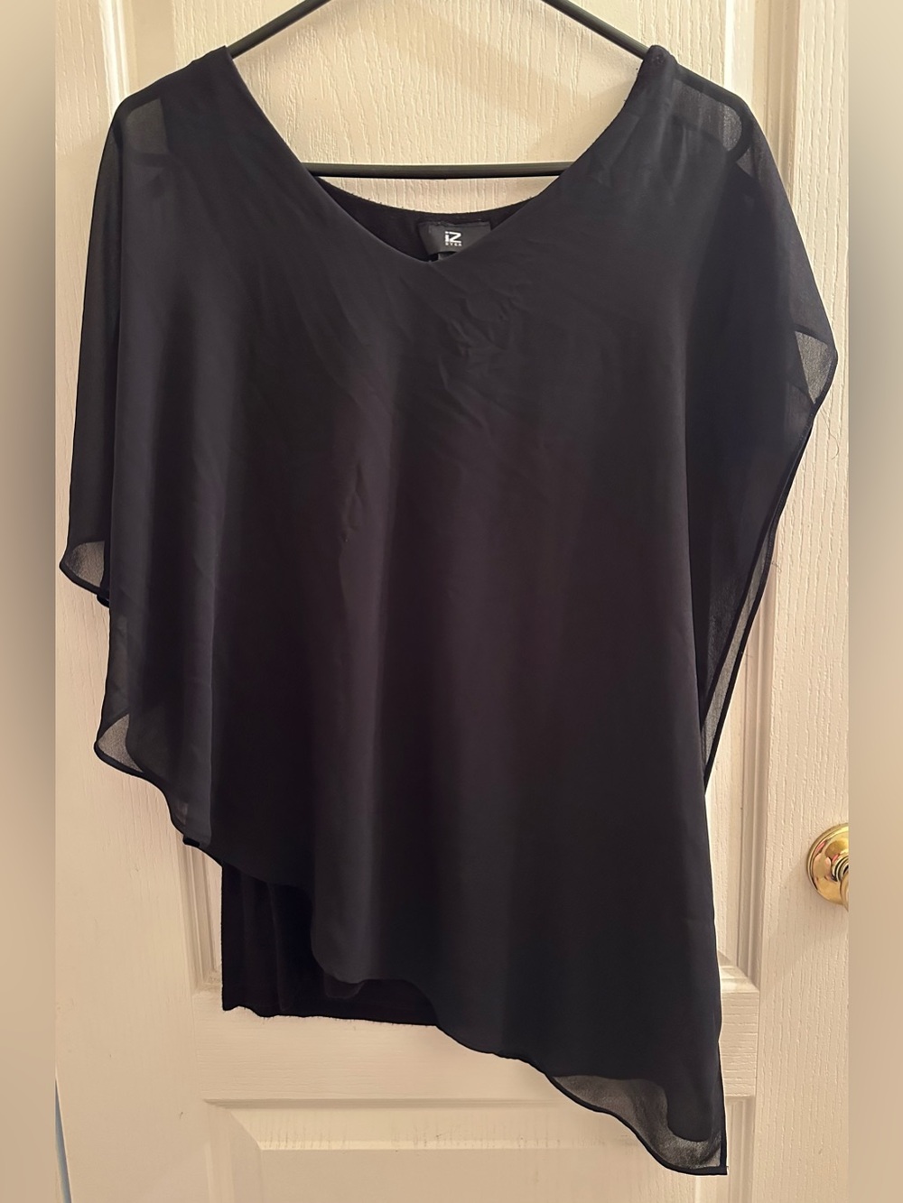 Layered Black Asymmetrical Women’s Top